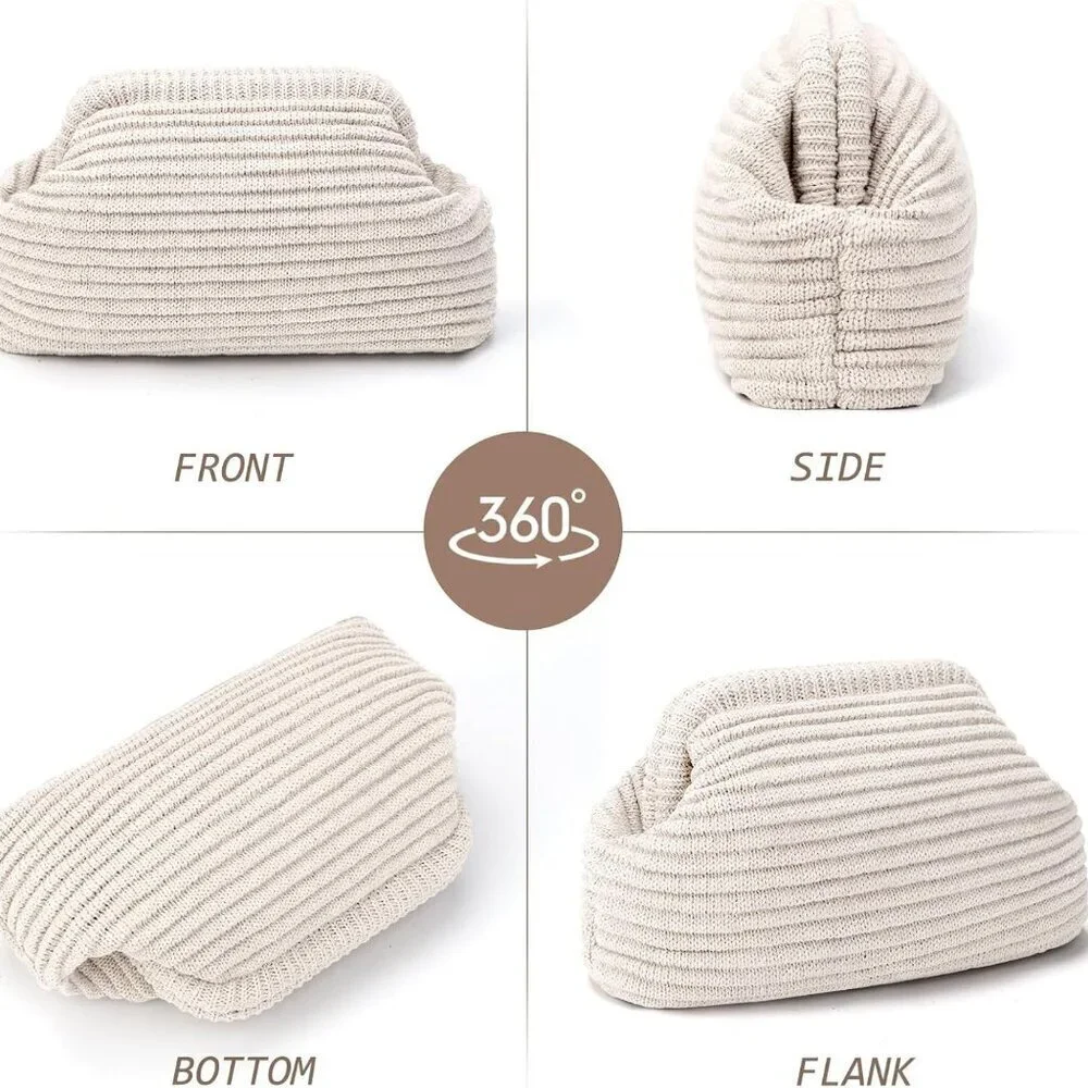 Crochet Clutch Purse Women Evening Bag Crossbody Formal Wedding Party